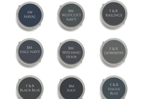 moody blue paint colors from the designers